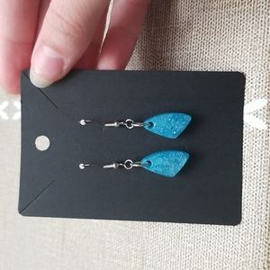 Handmade Blue Resin Earrings💙